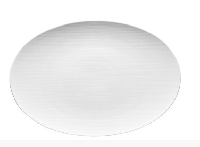Mesh White Oval Platter 38cm